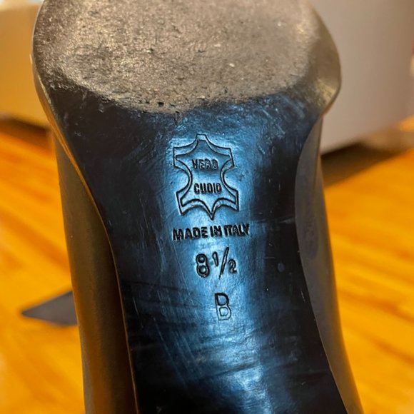 Sigerson Morrison Black and White Knee-High Boots - Picture 8 of 9